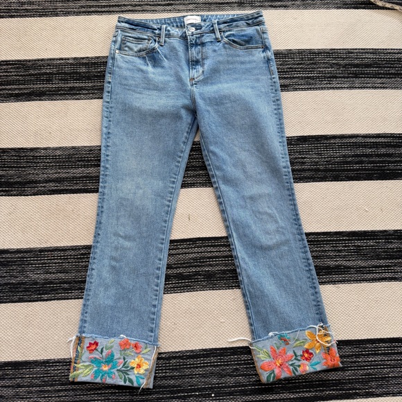 DRIFTWOOD Denim - Driftwood Women's Colette Light Blue Jeans with Embroider Tapper
